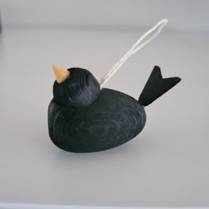 Fågel trä svart hängande