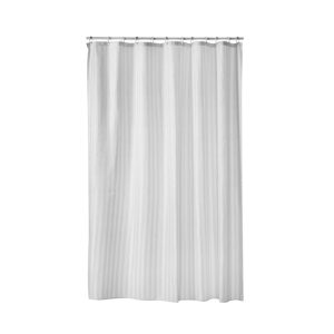 Duschdraperi textil rand 180x200 cm vit