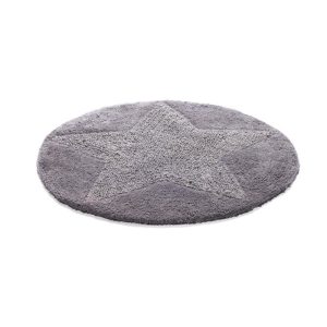 Matta star rund 55 cm grå