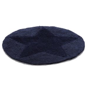 Matta star rund 70 cm navy