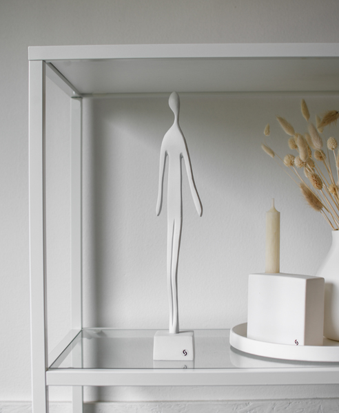 Skulptur man vit Store factory