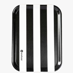 Bricka Stripes svart/vit