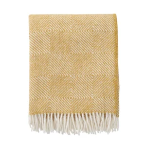 Ullpläd Gooseye gul