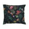 Kuddfodral Blomster svart