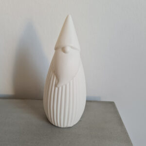 Tomte vit med ledbelysning