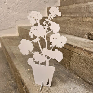 Dekoration Pelargon vit liten