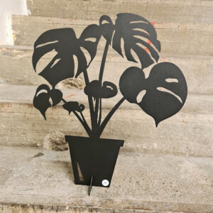 Dekoration Monstera svart