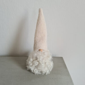 Tomte vit luva liten