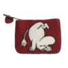 Mumin börs filtad ull röd