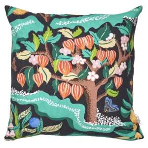 Kuddfodral Botanical sherry svart