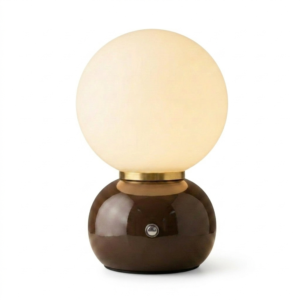 Lampa Moon laddbar brun